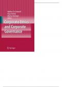 Corporate Ethics and Corporate Governance 