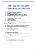 RBT  Predicted Exam Questions and Answers