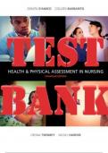 Health & Physical Assessment in Nursing, 1st Canadian Edition by D'Amico, Barbarito, Twomey & Harder | TEST BANK - All 27 Chapters