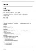 aqa AS HISTORY The Wars of the Roses, 1450–1499  Component 2B The Fall of the House of Lancaster, 1450–1471 (7041/2B) MAY 2023 QUESTION PAPER