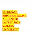 NURS 6630 MIDTERM EXAM 3 A+ GRADED LATEST 2022 WALDEN UNIVERSITY