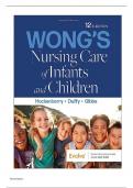 Test Bank for Wong's Nursing Care of Infants and Children 12th Edition (Hockenberry, 2023), Chapter 1-34  | Complete Guide A+