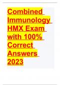 Combined HMX Immunology and Immunology Final Exam Study Guide 2022 With Complete Solution