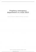 Prophecy emergency department rn a test 2023