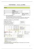 Statistiek I voor de sociale wetenschappen (excel & spss) samenvatting