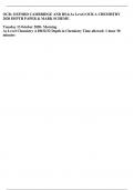 OCR: OXFORD CAMBRIDGE AND RSA(As Level) OCR A CHEMISTRY 2020 DEPTH PAPER & MARK SCHEME  Tuesday 13 0ctober 2020- Morning As Level Chemistry A H032/32 Depth in Chemistry Time allowed: 1 hour 30 minutes