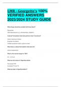 Georgette's LMR 100%  VERIFIED CORRECT  ANSWERS STUDY GUIDE 2023/204