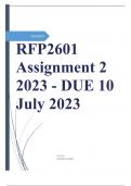 RFP2601 Assignment 2 2023 - DUE 10 July 2023
