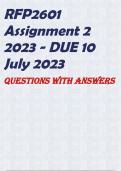 RFP2601 Assignment 2 2023 - DUE 10 July 2023