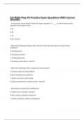 Eat Right Prep #1 Practice Exam Questions With Correct Answers 