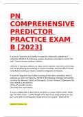 PN COMPREHENSIVE PREDICTOR PRACTICE EXAM B [2023]