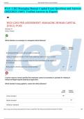WGU C202 Managing Human Capital Exam Questions and Answers (2022/2023) (100% Verified Answers by Expert