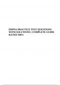 EDPNA PRACTICE TEST QUESTIONS WITH SOLUTIONS | COMPLETE GUIDE RATED 100%