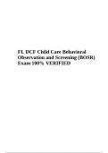 DCF Child Care Behavioral Observation and Screening (BOSR) Exam 100% VERIFIED & DCF FL Child Care (CGDR) Child Growth and Development UPDATED VERSION (EXAM) Q&A GRADED A+