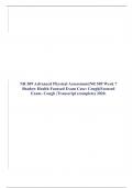 NR 509 Week 7 Shadow Health Focused Exam Case: Cough (Fall 2022) A Grade rated.