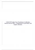 LEIK FNP Family Nurse Practitioner Certification Intensive Review,2023 – Comprehensive Exam Bank, with lengthy rationales.