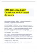 HMX Genetics Exam Questions with Correct Answers 