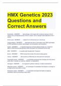 HMX Genetics 2023 Questions and Correct Answers 