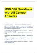 MSN 570 Questions with All Correct Answers 