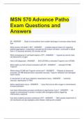 MSN 570 Advance Patho Exam Questions and Answers