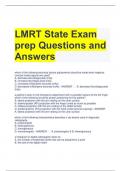 LMRT State Exam prep Questions and Answers 