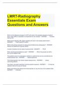 LMRT-Radiography Essentials Exam Questions and Answers 