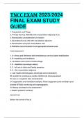 TNCC EXAM 2023/2024  FINAL EXAM STUDY  GUIDE