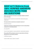NRNP 6675 EXAM 2023 VERIFIED SOLUTIONS RATED A++ 
