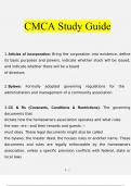 CMCA Study Guide. questions and answers} (2022/2023) (verified answers)