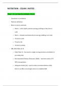 Nutrition Final Exam Study Guide