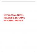 IELTS ACTUAL TESTS – READING & LISTENING ACADEMIC MODULE