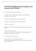 GA POST EXAM(graded A+)question and answers 2023 Passed 