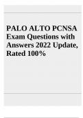 PALO ALTO PCNSA Exam Questions with Answers 2022 Update, Rated 100%