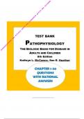 TEST BANK PATHOPHYSIOLOGY THE BIOLOGIC BASIS FOR DISEASE IN ADULTS AND CHILDREN 8th Edition Kathryn L. McCance, Sue E. Huether