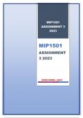 MIP1501 ASSIGNMENT 3 2023 