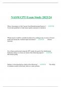 NASM CPT Exam Study 2023/24