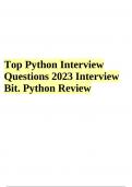 Top Python Interview Questions 2023 Interview Bit. Python Review