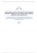 Jennifer Alberson,65 year old female CC: Trouble sleeping 2  DIFFERENT VERSIONS OF THE ANSWER EXPERT FEEDBACK  COMPLETE LATEST UPDATE 2023