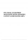 PTU FINAL Final EXAM QUESTIONS WITH ANSWERS (LATEST GUIDE RATED 100%)