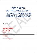 AQA  A-LEVEL MARKING SCHEMES AQA A-level  Papers  Mark scheme June 2023