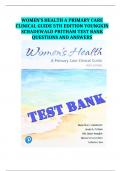 WOMEN’S HEALTH A PRIMARY CARE CLINICAL GUIDE 5TH EDITION YOUNGKIN SCHADEWALD PRITHAM TEST BANK (QUESTIONS AND ANSWERS)