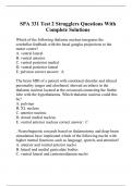 SPA 331 Test 2 Strugglers Questions With Complete Solutions