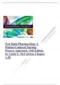 Test Bank for Pharmacology A Patient-Centered Nursing Process Approach,11th Edition by Linda E. Mc Cuistion Chapter 1-58 Complete,2024 update