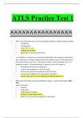 ATLS Practice Test 1 with complete solutions