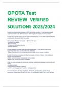 OPOTA Test REVIEW VERIFIED  SOLUTIONS 2023/2024