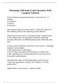 Marketing 3340 Study Guide Questions With Complete Solutions