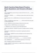 North Carolina State Board Practice Exam Questions and Answers (Graded A)