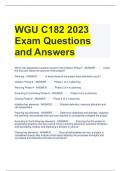 WGU C182 2023 Exam Questions and Answers 