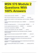 MSN 570 Module 2 Questions With 100% Answers