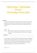 NRNP 6566 / NRNP6566  Week 5  Knowledge Check Quiz